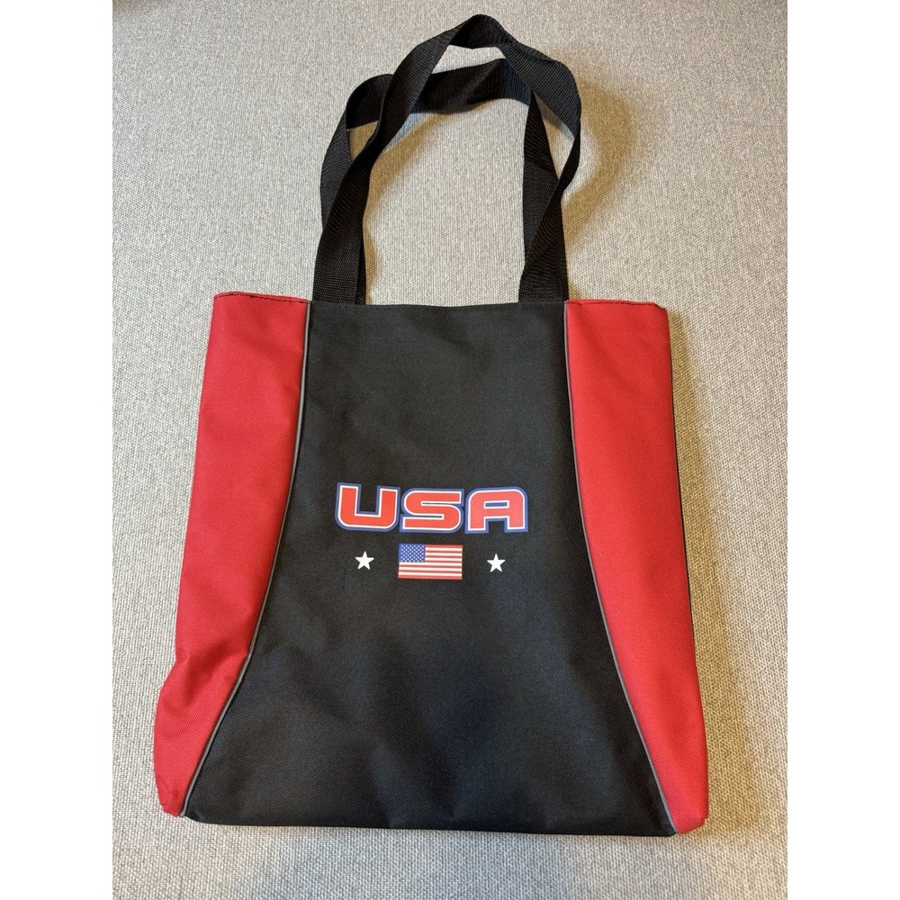 USA Black, Red And White Shoulder Tote Bag Unisex American Honor Loyalty Books.